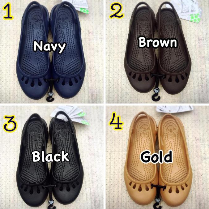 Kusus Hari Ini Sendal Wanita Crocs Malindi - Coklat, W6/37 Diskon