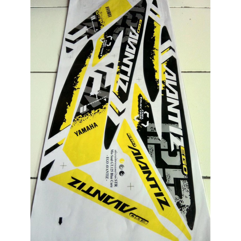 Aksesoris Striping Stiker Lis Variasi Motor Yamaha Mio Soul Gt 125 Blue Core - Ego Avantiz - 3