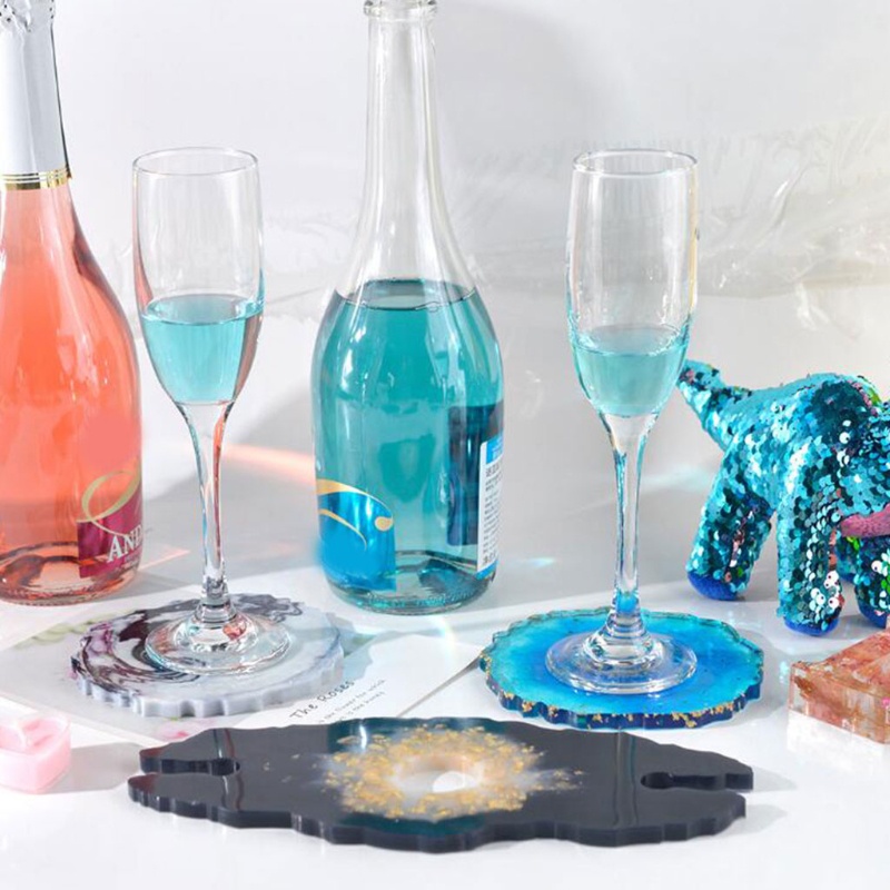 SIY  3 Pcs/Set Crystal Epoxy Resin Mold Coaster Casting Silicone Mould DIY Crafts Jewelry Making Tool