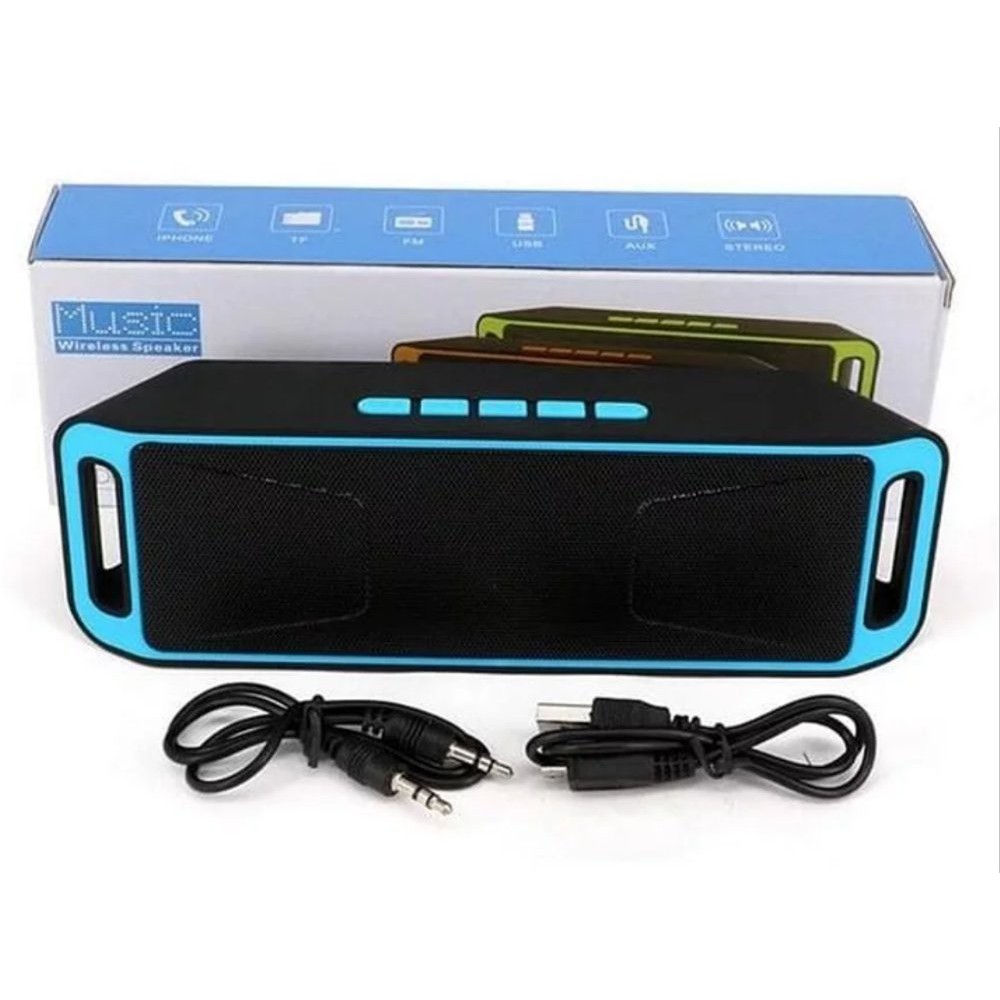 Speaker bluetooth mega bass Music box kotak musik mp3 player portable aux usb flashdisk micro sd