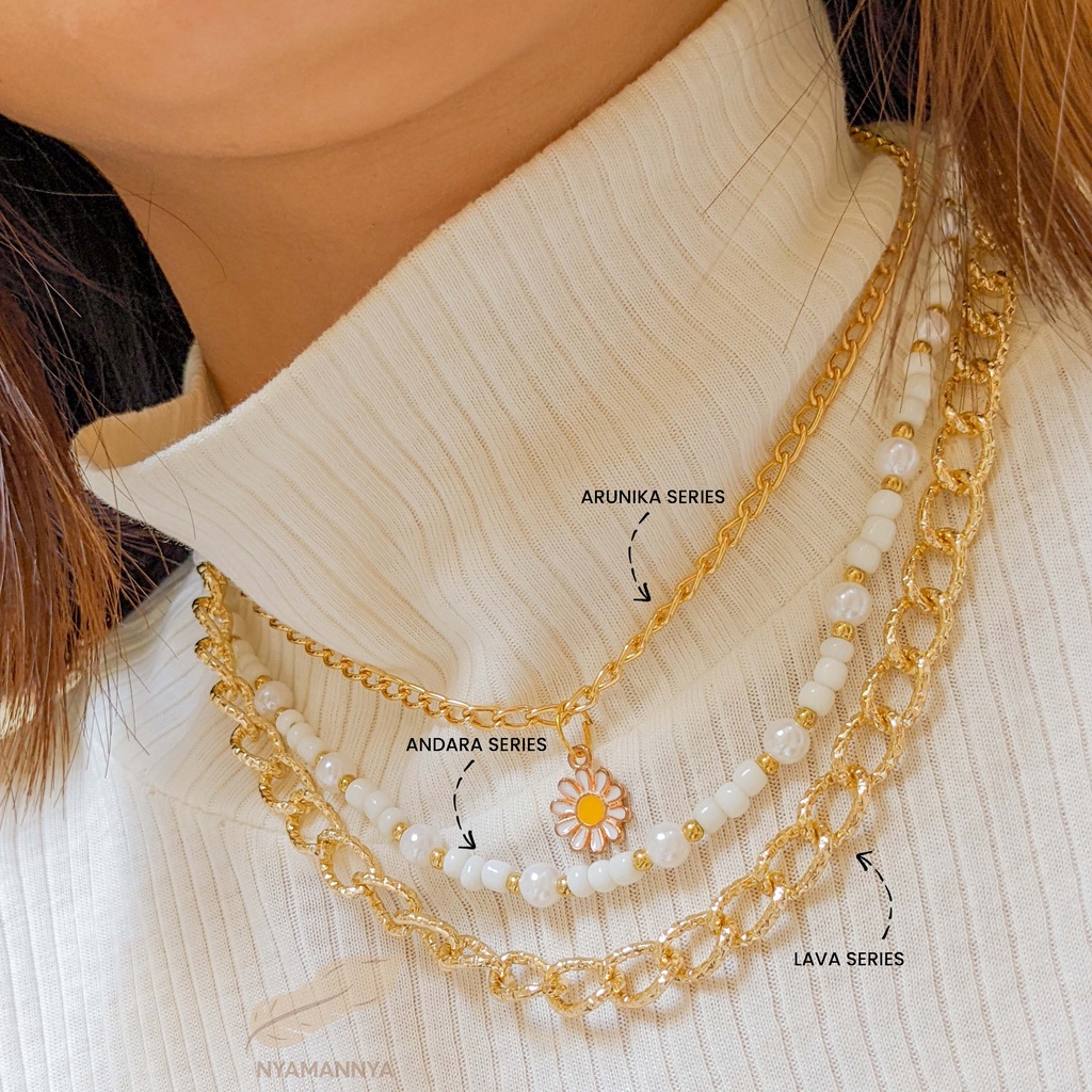 Kalung Mutiara Choker Necklace Pearl Aksesoris Rantai