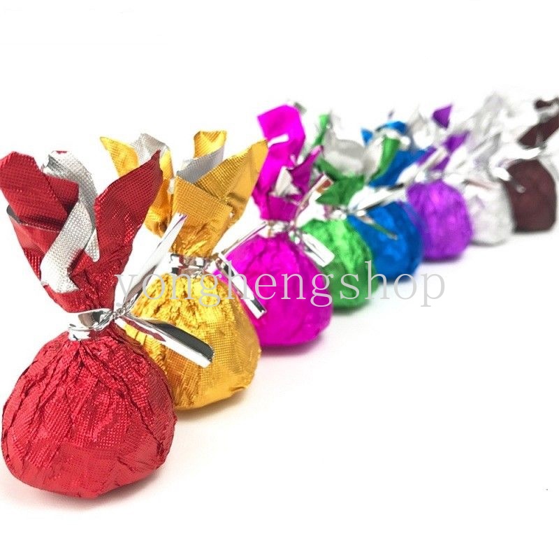 100pcs / set Kertas Foil Pembungkus Permen / Cokelat Untuk Dekorasi Pesta Natal / Festival