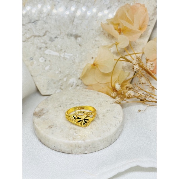 Cincin dubai kecil motif emas 24k Xuping