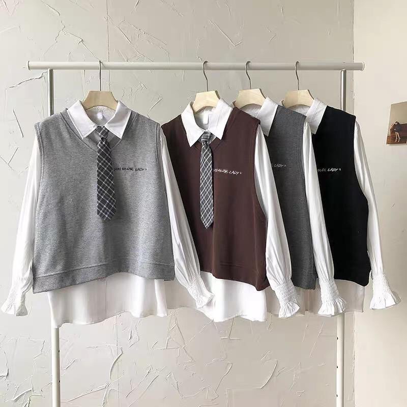 HAGYO SET/VEST UNIFORM KOREAN// VEST KOREAN TRENDY (TANPA DASI)