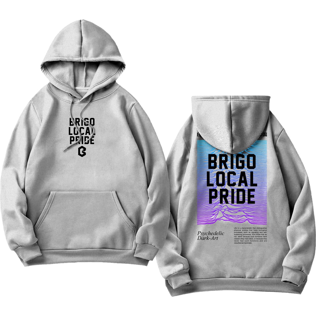 Sweater Hoodie BRIGO Sablon DTF Fleece Cotton || BRIGO  Jumper Hoodie PSYCHEDELIC DARK ART M-XXL (Pria &amp; Wanita) Free stiker&amp;Gantungan Kunci