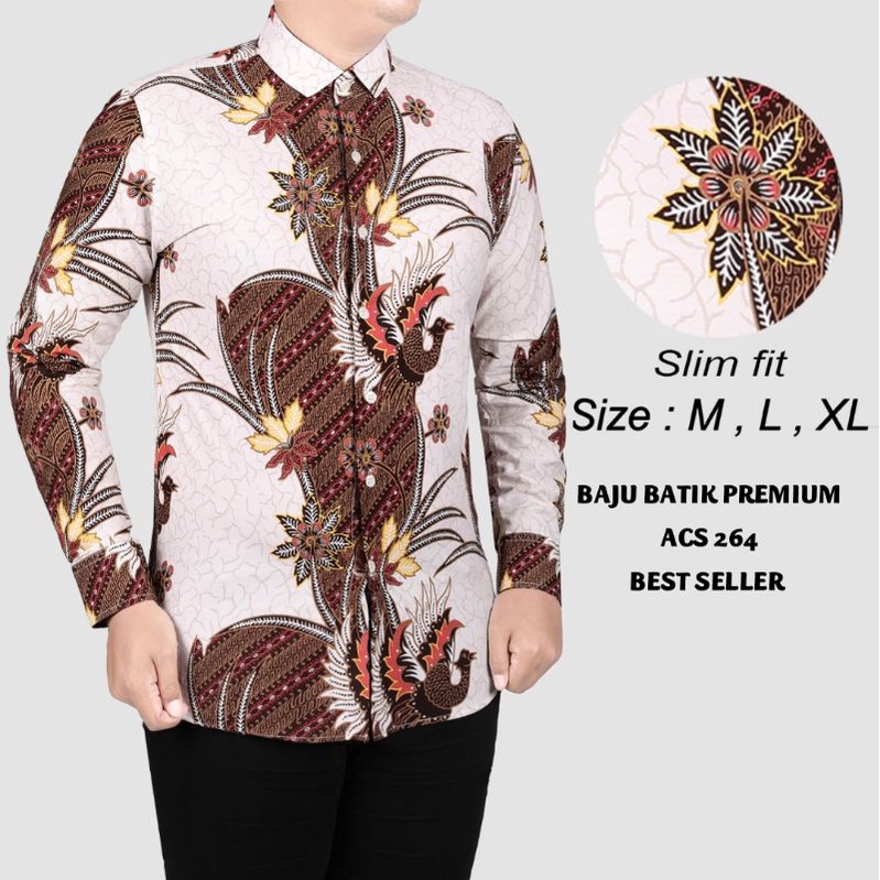 CBL598 KEMEJA BATIK PRIA SLIM FIT MEWAH LINABATIKDISTRO UNIK BAJU BATIK PRIA BEST SELLER