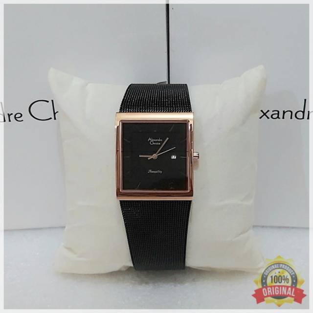 Alexandre Christie Wanita AC 8333 Jam Tangan Wanita Original Black Rosegold