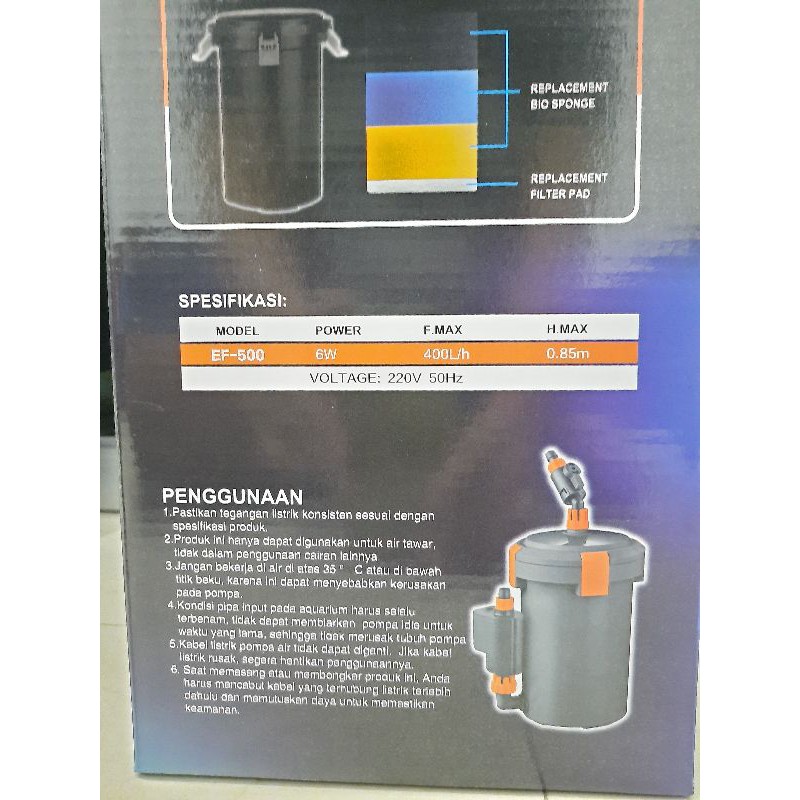 Pompa aquarium EXTERNAL FILTER SAKKAI PRO EF 500