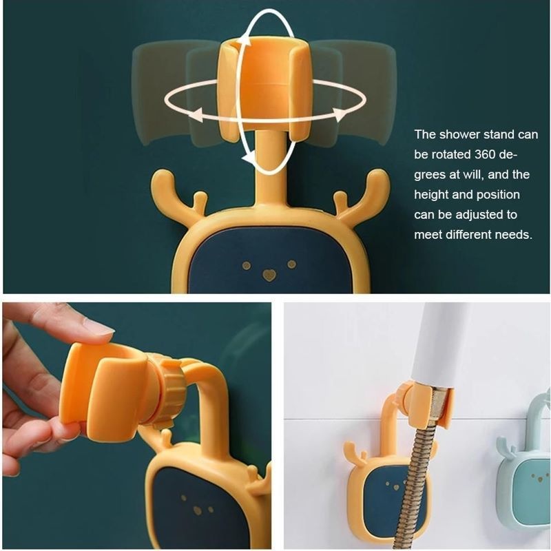 360° Stand Holder Kepala Shower Adjustable Untuk Kamar Mandi