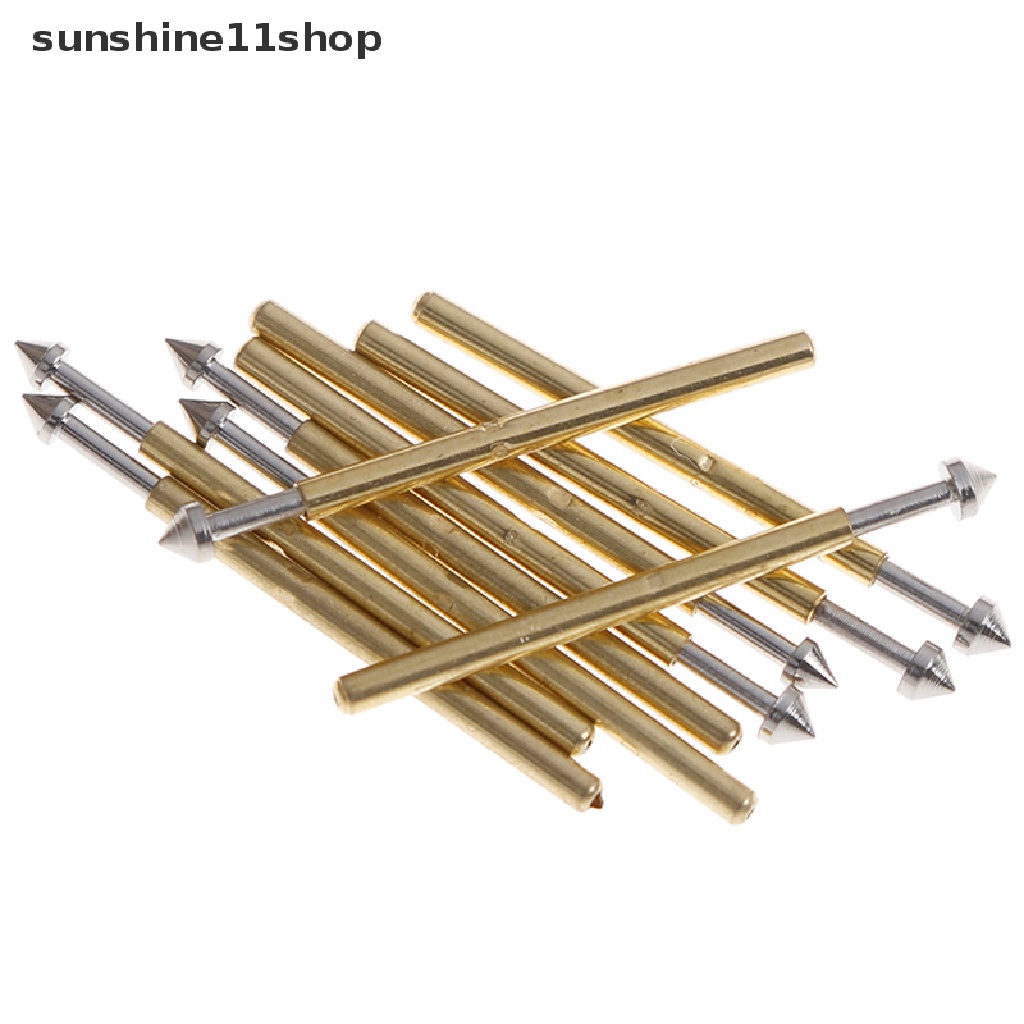 Sho 100Pcs P75-E2 / E3 pogo pin 1.3 / 1.5mm Kepala Kerucut 1.0mm