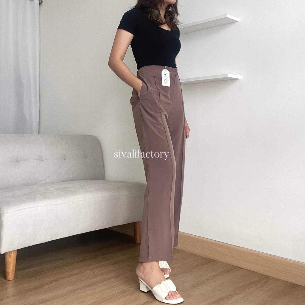 SIVALI Airin Pants || Celana Anti Kusut - Celana Kulot Wanita - Celana Kantor Formal / Casual