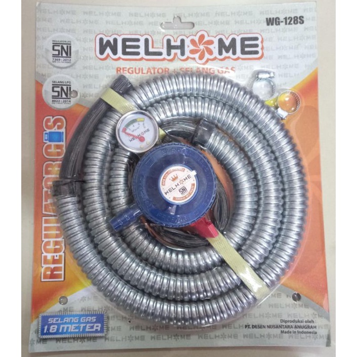 WELHOME Paket Selang &amp; Regulator Meter - Selang 1.8 Meter