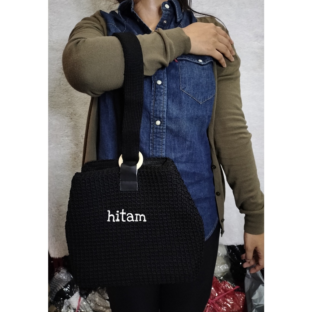 NIKA TAS PESTA HANDBAG TOTEBAG TAS RAJUT