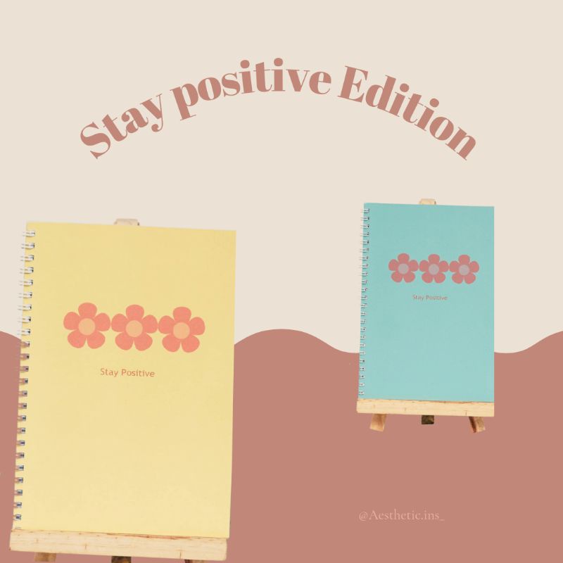 

NOTEBOOK A5 BY AESTHETIC.INS I BUKU CATATAN KULIAH I BUKU DIARY I COVER BUNGA DAISY STAY POSITIF WARNA PASTEL