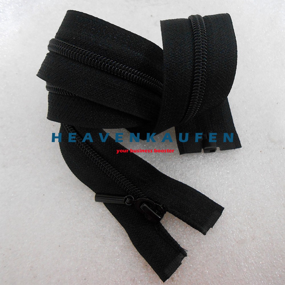 Resleting Zipper Jaket Buka Lepas 65 cm / 26 inch Hitam Coil B&amp;B Murah