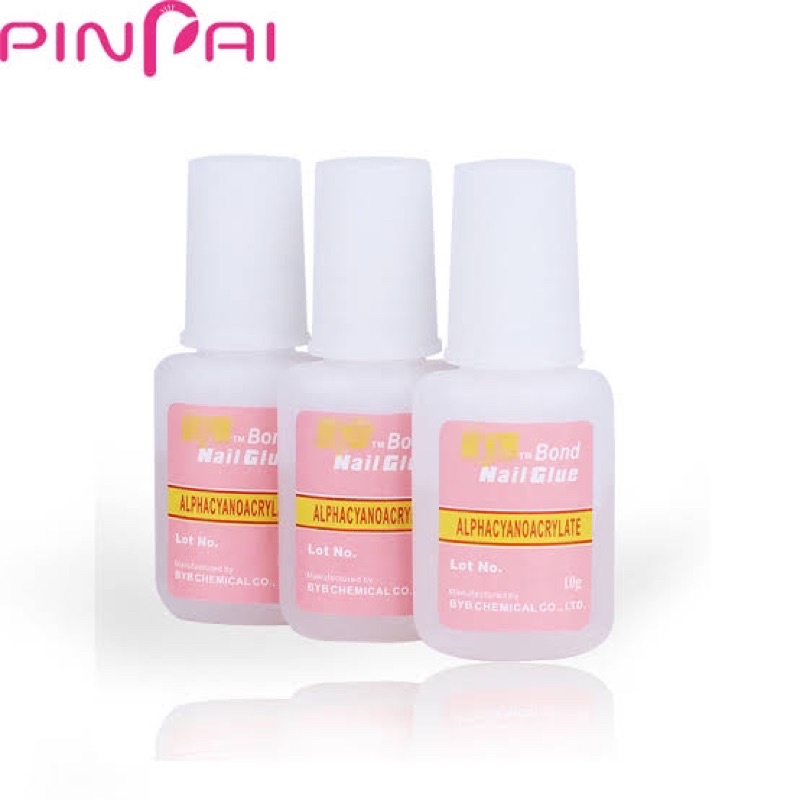 BYB BOND PINK 10GR NAIL GLUE LEM KUKU PALSU BYB PINK NAIL ADHESIVE NAIL GLUE FAKE NAILS LEM KUPAL