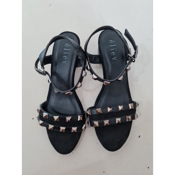 PRELOVED SANDAL WANITA ELIEV UKURAN 36 WOMEN SANDAL SHOES STUDS STUDDED CASUAL SEMI FORMAL FASHION