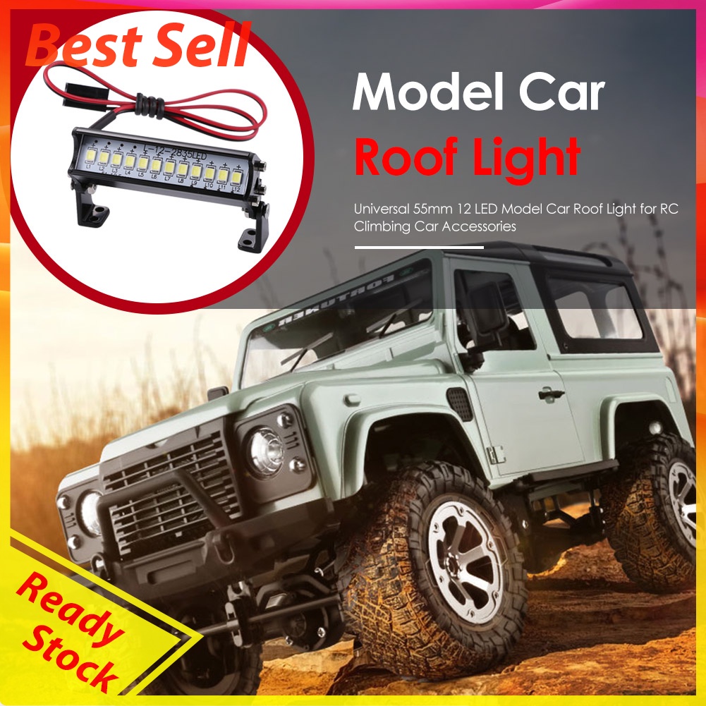 Universal 55mm 12 LED Model Car Roof Light for RC Climbing Car Accessories