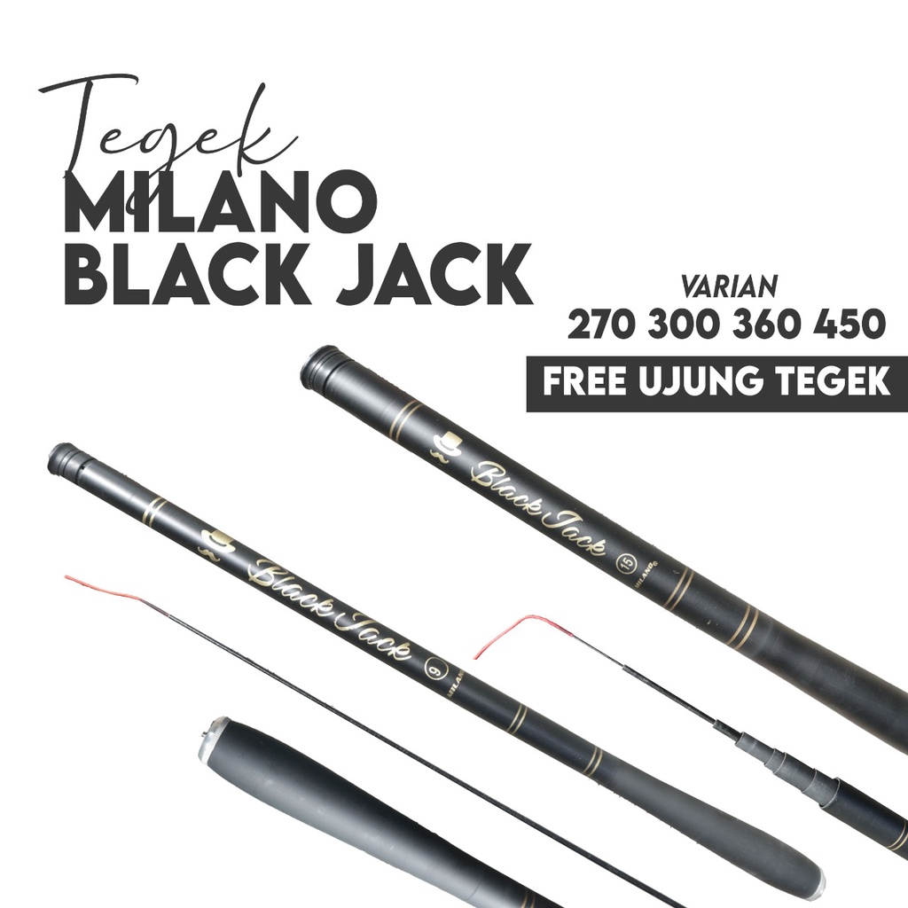 Joran Tegek Pancing Black Jack 270 300 360 450 Cm Tegek Pancing Carbon rod