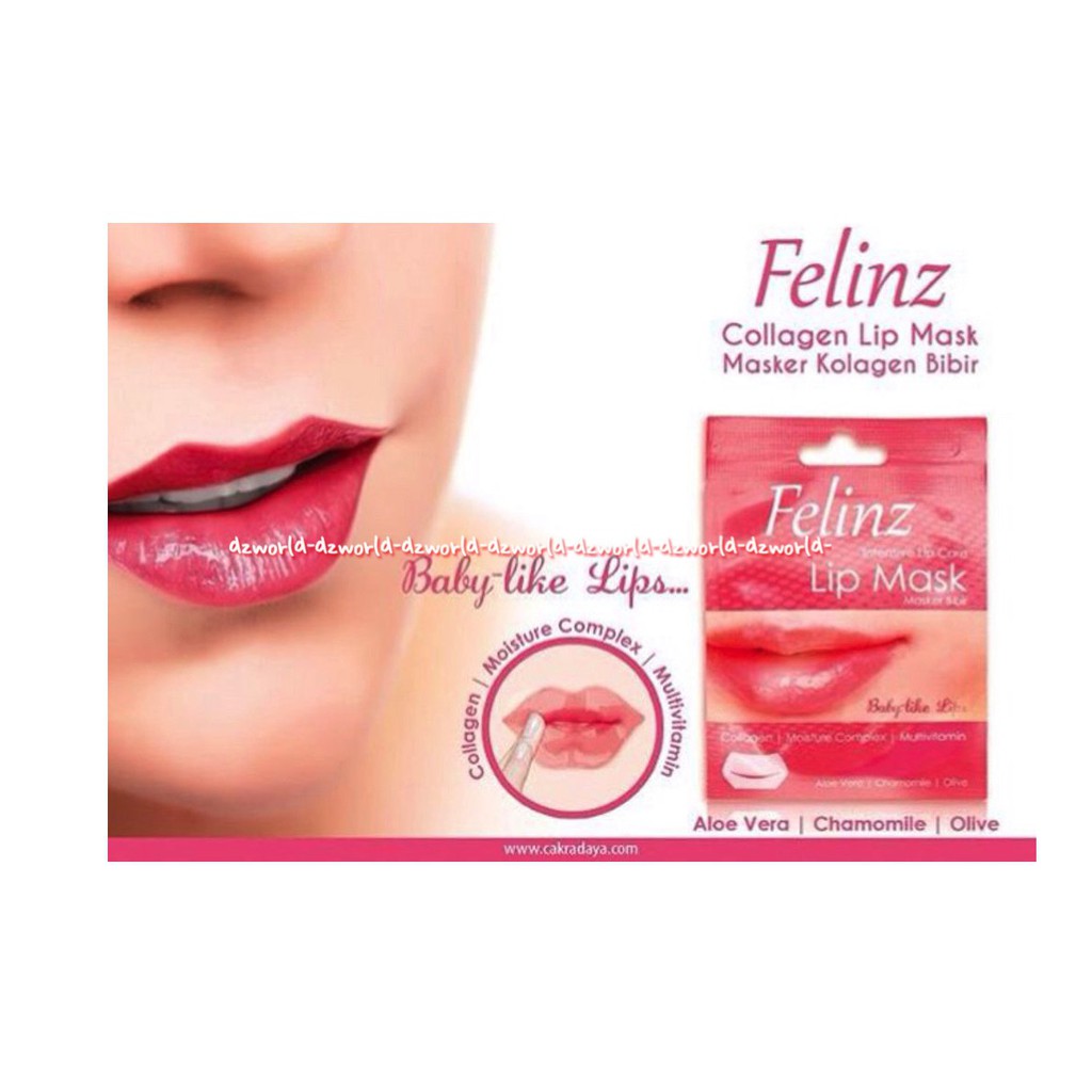 Felinz Lip Mask Masker Bibir Lipstik Pelembab Pelembut Bibir Wajah Fellinz