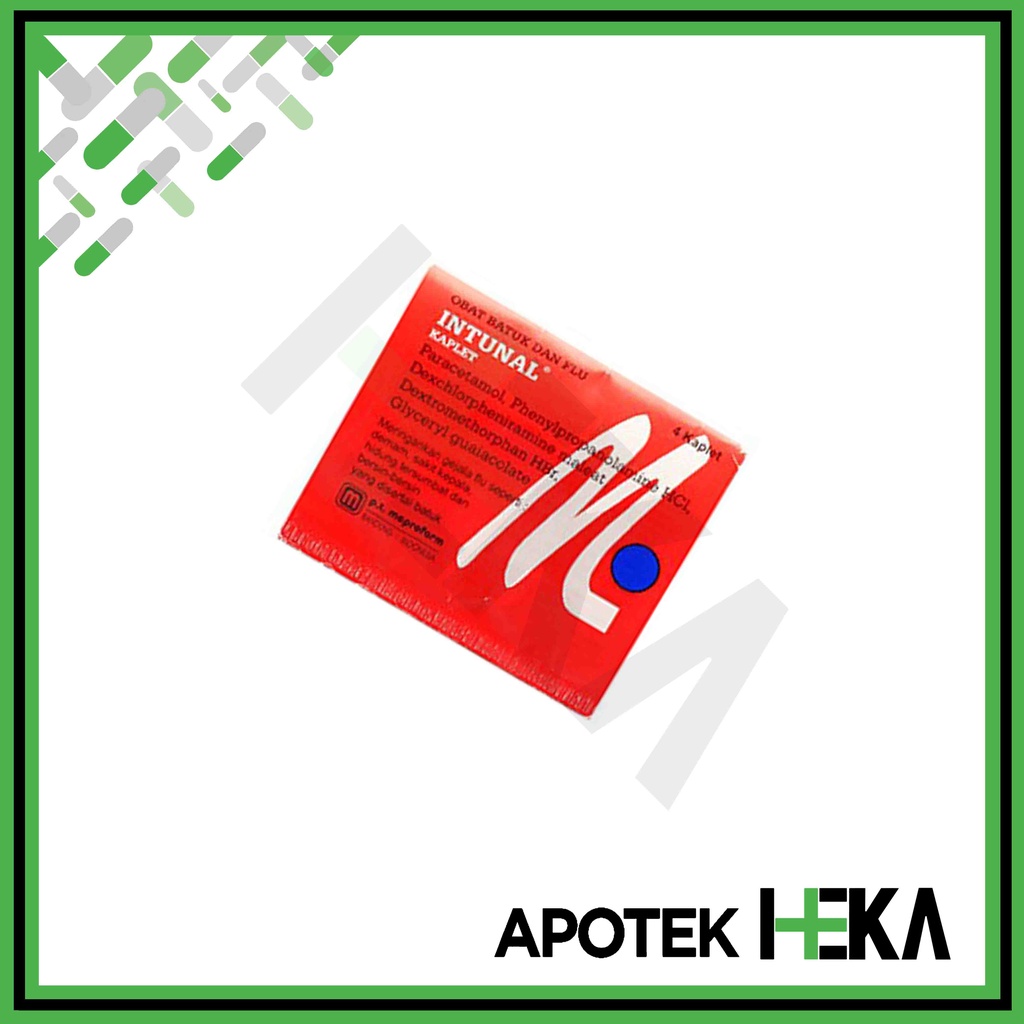 Intunal Merah Kaplet Box isi 25x4 Tablet - Obat Flu Bersin Batuk (SEMARANG)