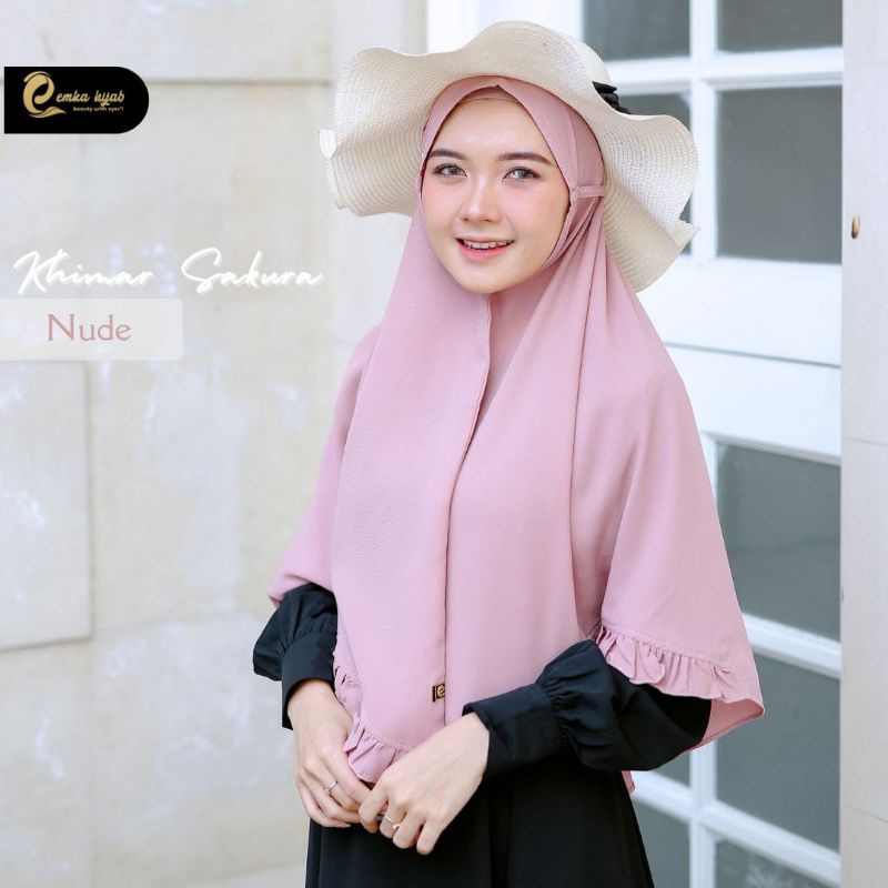 Ready Khimar Sakura by Emka Hijab Ori 100%