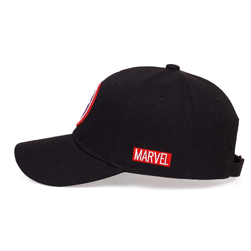 Topi Baseball Adjustable Motif Bordir Captain America Bahan Katun Gaya Kasual Untuk Anak Laki-Laki Dan Perempuan