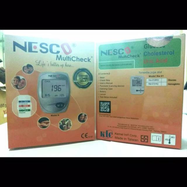 Alat nesco 3in1 / alat cek gula darah, asamurat, kolesterol / alat gcu nesco 3in1