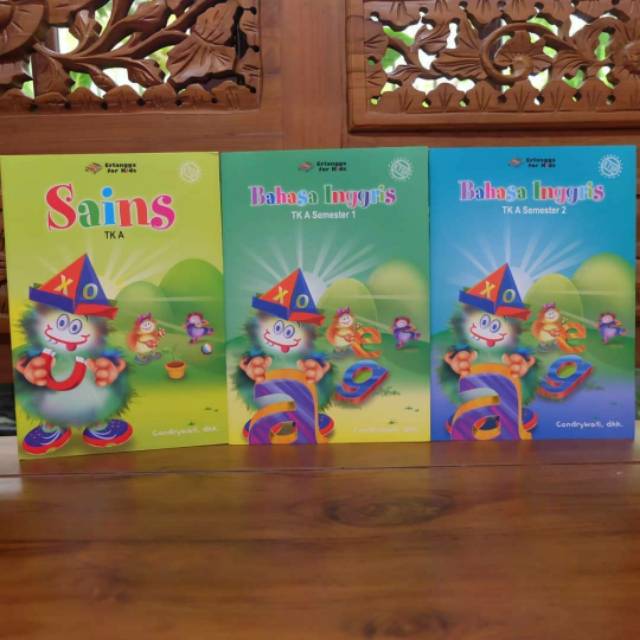 Erlangga For Kids - Paket TK A : Sains, B. Inggris Semester 1 & 2 #kopermama
