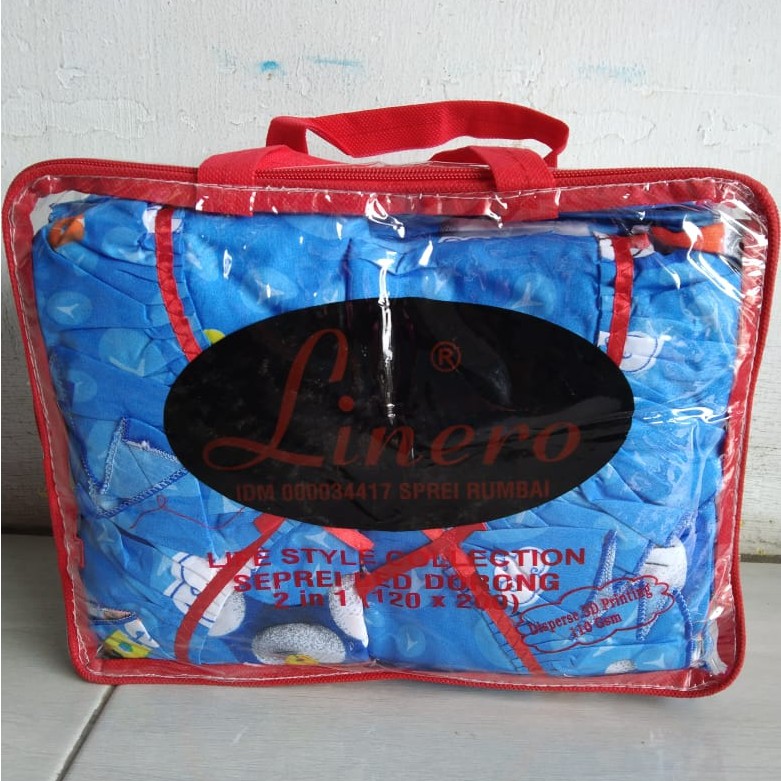 Sprei 4 Kaki Bed Sorong Duo 2In1 Motif Doraemon 120X200X20cm