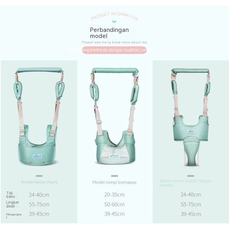 【Debora Mall】Alat Bantu Jalan Bayi  Premium Baby Walker Belt Sabuk Pengaman Dorongan Bayi Belajar Jalan Impor Terbaru