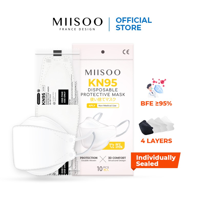 Masker Miisoo Disposable Mask EVO N95 KN95 4 Layer Original
