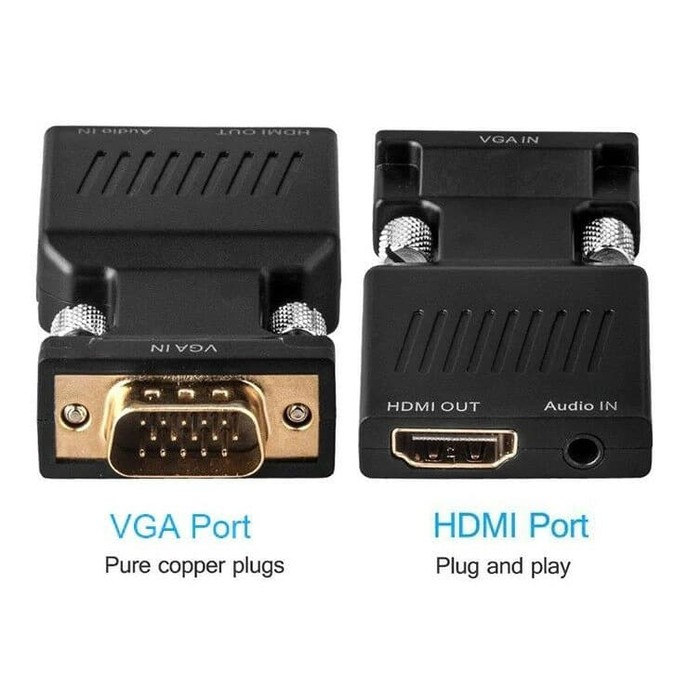 vga to HDTV with audio converter - dongle vga male to HDTV female