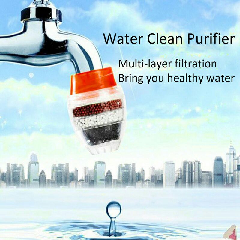 Tap Water Clean Purifier Filter 16-19mm FAUCET / Filter Keran Air - HY-028 - Red