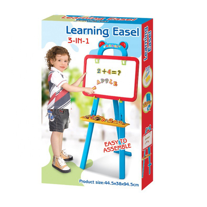 Learning Easel Papan Tulis Anak Papan Mainan Anak Puzzle Anak Wooden Toys Mainan Kayu Puzzle Huruf