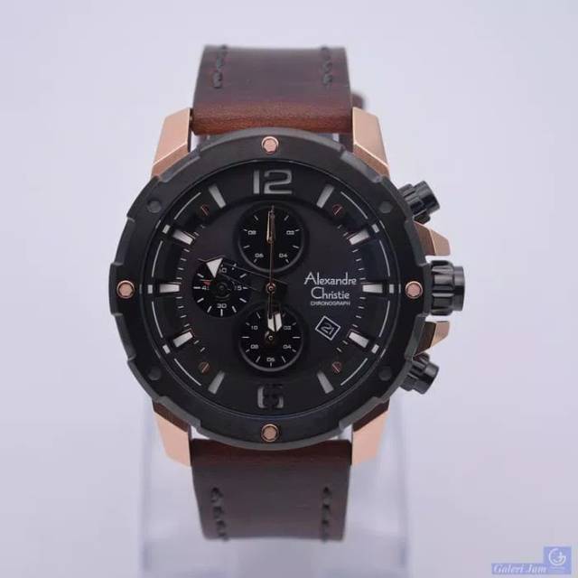 JAM TANGAN PRIA ALEXANDRE CHRISTIE AC 6410 ROSEGOLD BROWN ORIGINAL GARANSI RESMI 1 TAHUN
