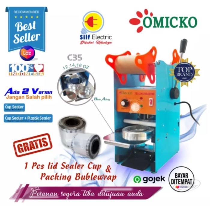 Jual Mesin Cup Sealer Omicko C Orignal Paket Plastik Sealer Oz Shopee Indonesia