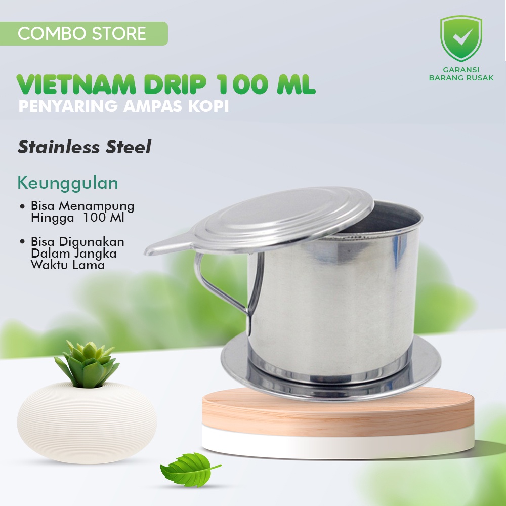 Saringan Kopi Coffe Drip Stainless Steel Vietnam Dripper