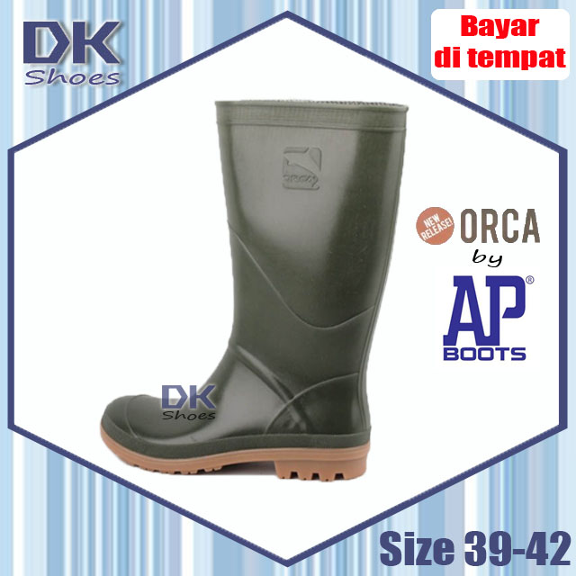 Orca Boot by AP Panjang 39-42 / Sepatu Karet Boots Tahan Air / Sepatu Safety / Sepatu Boot