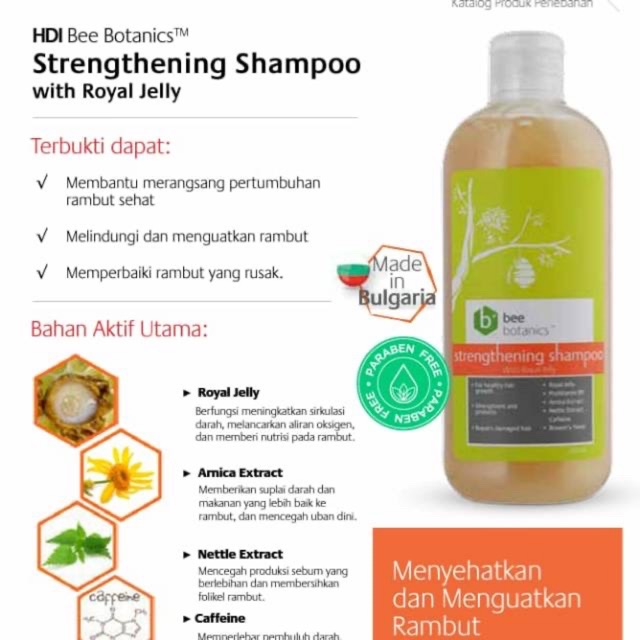 BEE BOTANICS STRENGTHENING SHAMPOO WITH ROYAL JELLY 280ML