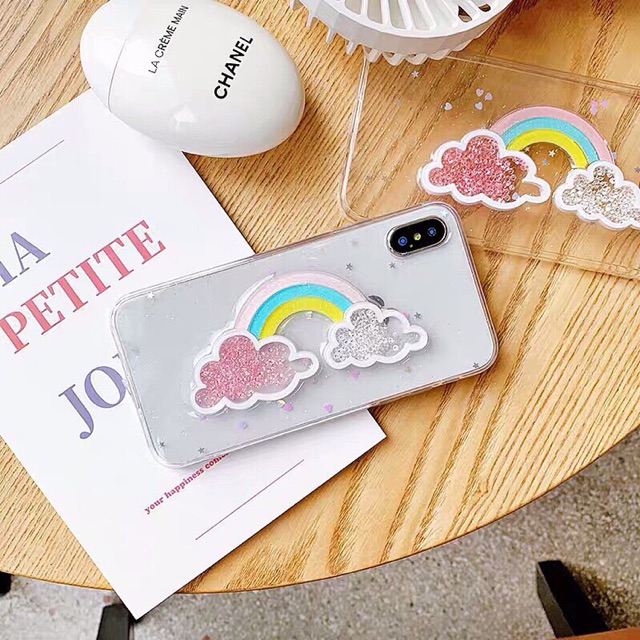 Rainbow Glitter Case iPhone Oppo Vivo Xiaomi Samsung Huawei Realme 3 pro Redmi note 5 6 7 Y71 Y17 F7