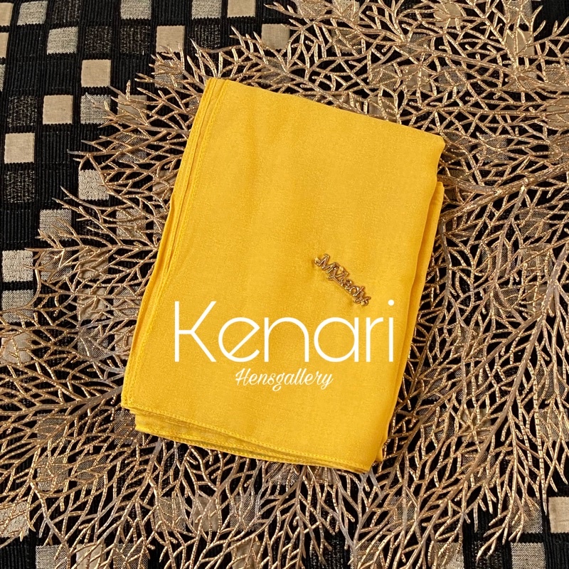 Part 1 Mylady Hijab Plain Voal Ultrafine by Myladyhijab dark mustard silver broken white optic white-KENARI