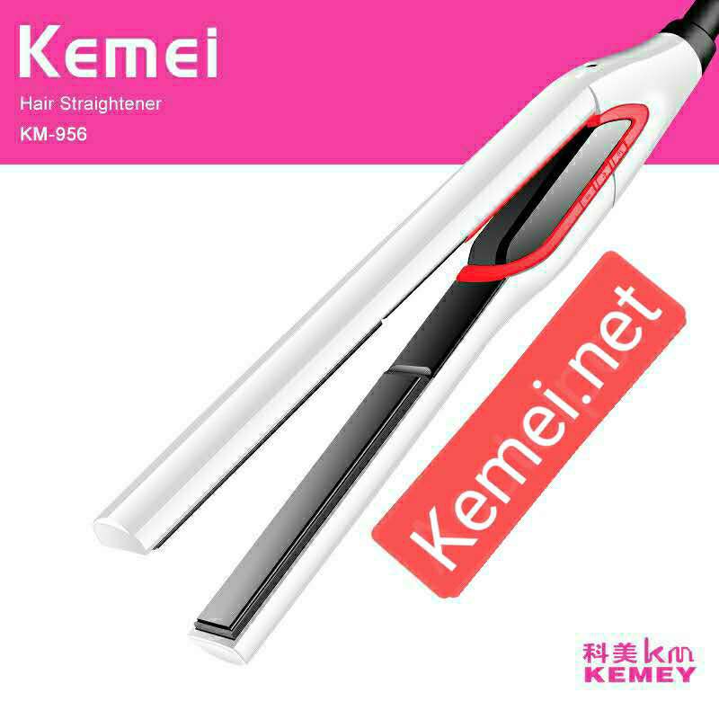 Kemei Hair Straightener KM-956 Temperature Rapid Heating Perm Plywood LCD Display Thermostat Plywood