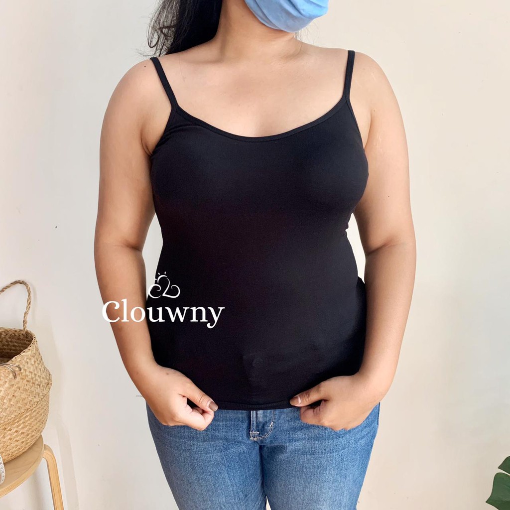 CLOUWNY - Tanktop Bra - Ada Cup Busa Wanita Allsize Kecil Sampai Jumbo-6