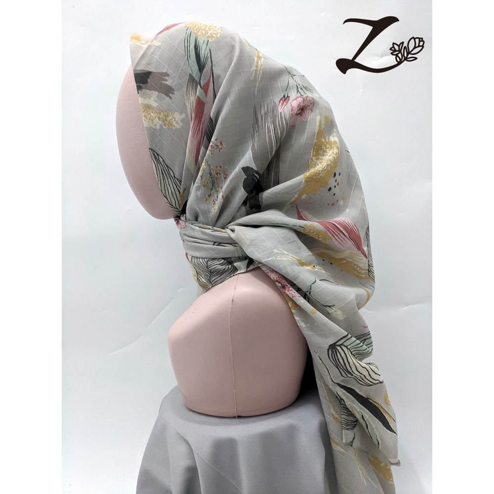 Hijab Segiempat Motif 28 | Jilbab Segi Empat Polycotton Motif | Square Hijab Kerudung Motif Cocok un