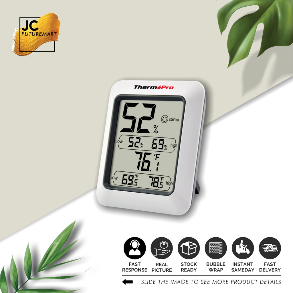 THERMOMETER HYGROMETER HUMIDITY | TERMOMETER SUHU RUANG THERMOPRO TP50