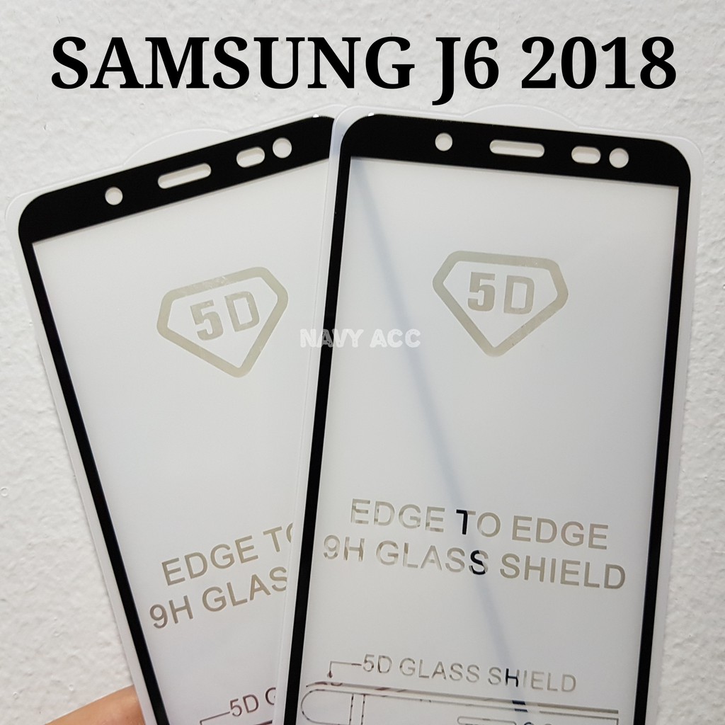 Tempered Glass Full Cover 5D Samsung J6 2018 - Tempered Full Cover J6 2018