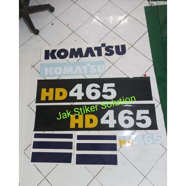 Stiker  Dump truck Komatsu HD465-7 Sticker Alat Berat