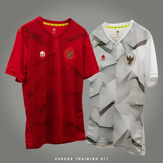Dijual Jersey Sepakbola Mills Original Timnas Training Kit Merah Putih 2020 Tbk
