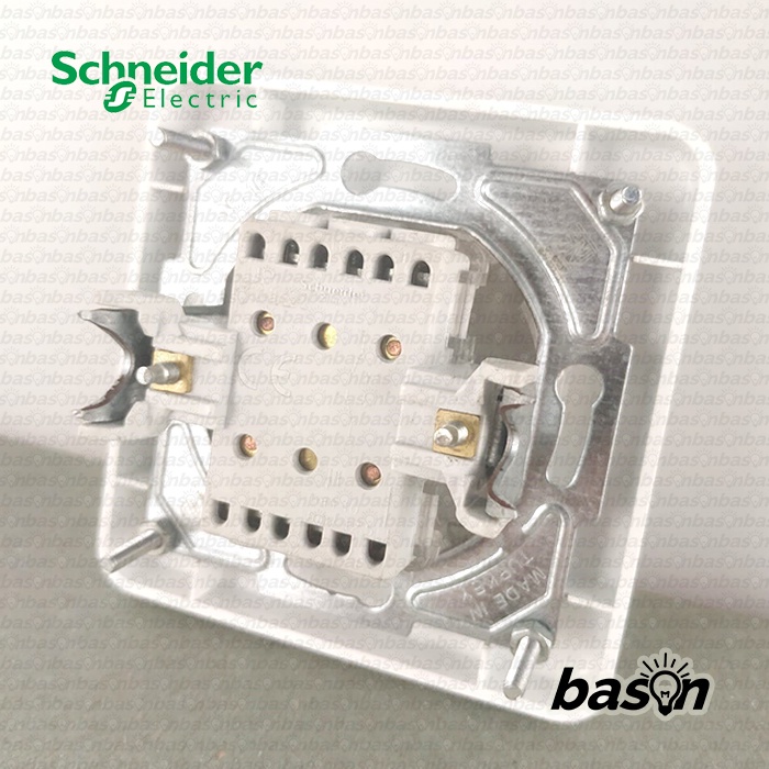 SCHNEIDER Leona 2 Gang 1 Way Switch - Saklar Double / Seri 1 Arah - LNA0300321